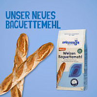 Neue Spezialmehle f&uuml;r traditionell franz&ouml;sisches Baguette mit weicher Krume und feinsplittriger Kruste