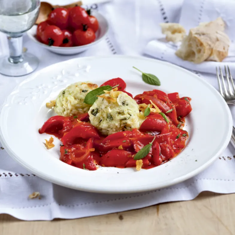 Risotto-B&auml;llchen mit Paprika